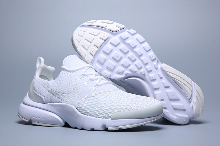 Women Nike Air Presto Fly V5 All White Shoes - Click Image to Close